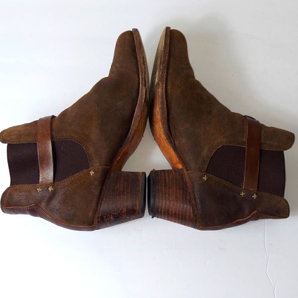Rag & Bone Durham Brown Distressed Ankle Boots Sz 9 - Picture 6 of 12